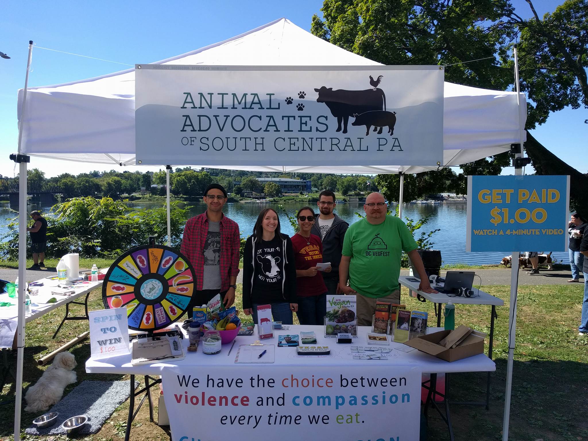 Animal Advocates Tabling Setup