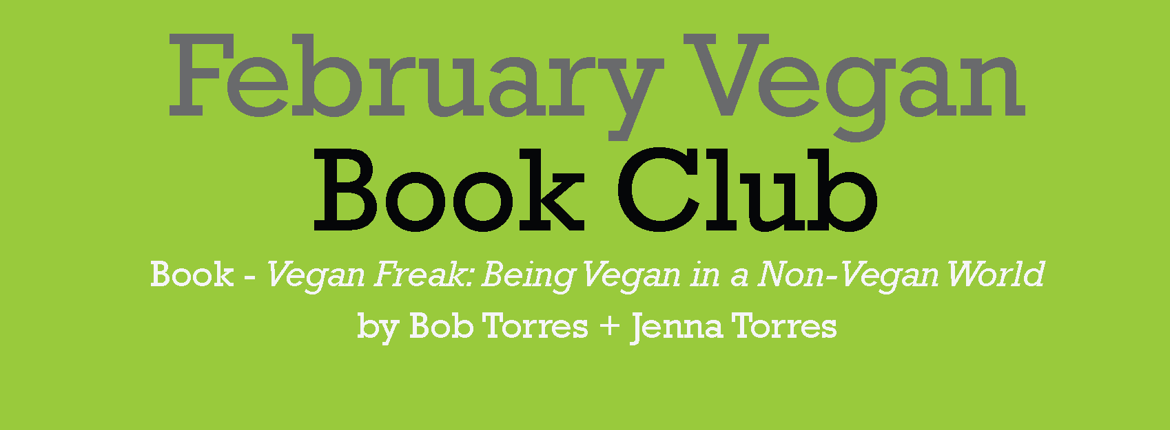 February Vegan Book Club